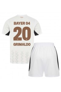 Bayer Leverkusen Alejandro Grimaldo #20 Babyklær Borte Fotballdrakt til barn 2024-25 Korte ermer (+ Korte bukser)